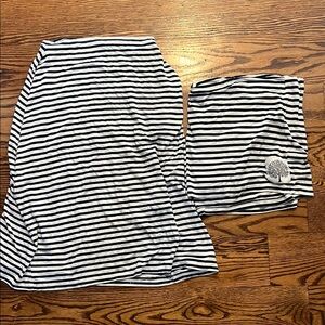 Striped Black and White Women's Skirt